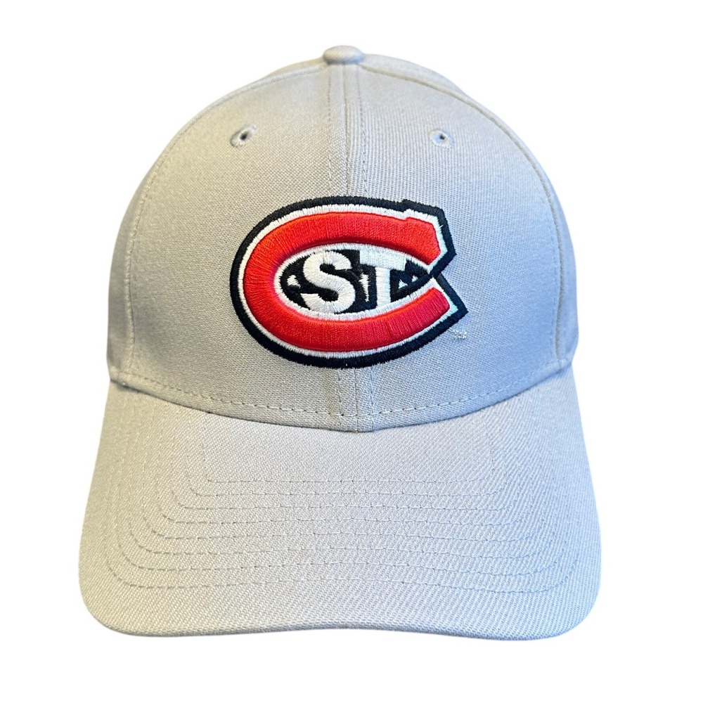 St. Cloud State Huskies New Era 39Thirty Hat Cap Flexfit Medium Large Gray Red